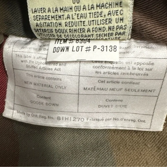 Vintage Eddie Bauer Chore Barn Coat Goose Down Liner Men’s Sz M Corduroy Collar - Picture 12 of 15